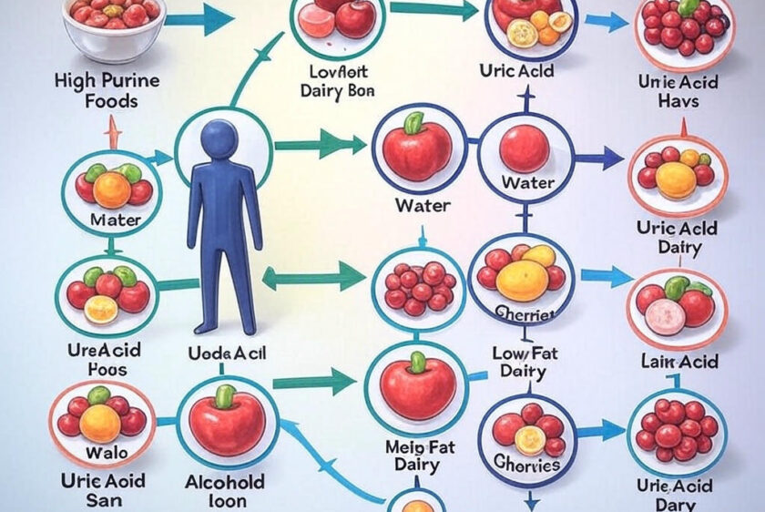 Uric Acid Levels & Food Impact Chart