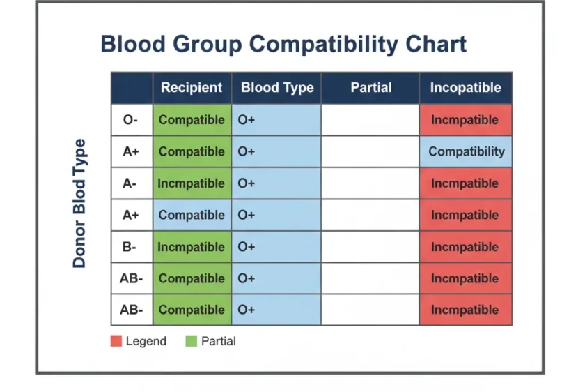 Blood group compatibility chart